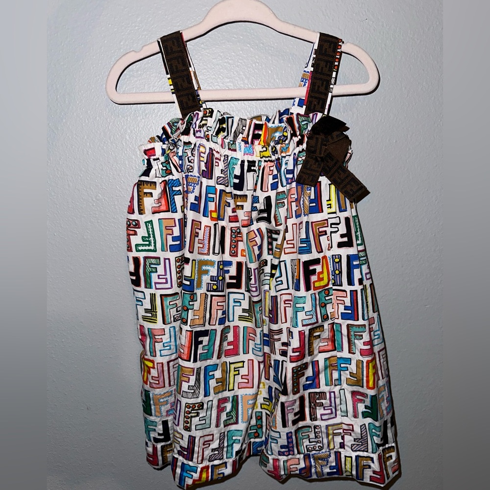Fendi girls multi color dress size 24 months